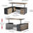 70.8 Inch L-Shaped Executive Desk Adjustable Height with Universal Charging Ports Drawers and Cable Management For Home and Office (Left Return)-587806175-581023262