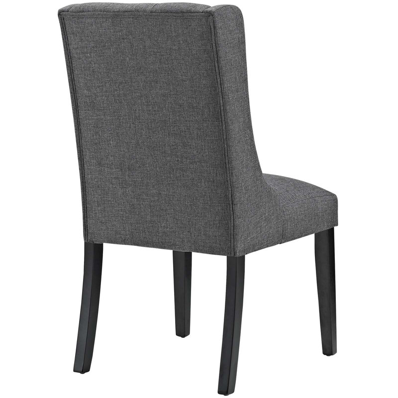 Elegant Gray Upholstered Wood Side Chair Set of 4
