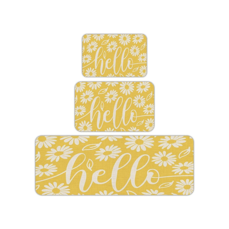 Tapis de cuisine 3 pièces Daisy Hello