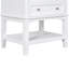 Base de meuble-lavabo en bois massif Sofley - peint en blanc, moderne avec tiroir et tablette ouverte 24 po, pour rangement fonctionnel