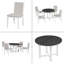 Ensemble de table de salle à manger extensible 5 pièces pour 4 personnes, table de salle à manger ronde pour 4 personnes avec chaises rembourrées, ensemble de table de cuisine de ferme avec rallonge amovible pour la salle à manger et la cuisine-644298827-644298829