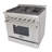 Kucht 36 " 5.2 Gas and Electric Range with Grate Cooktop-36174879-36174881