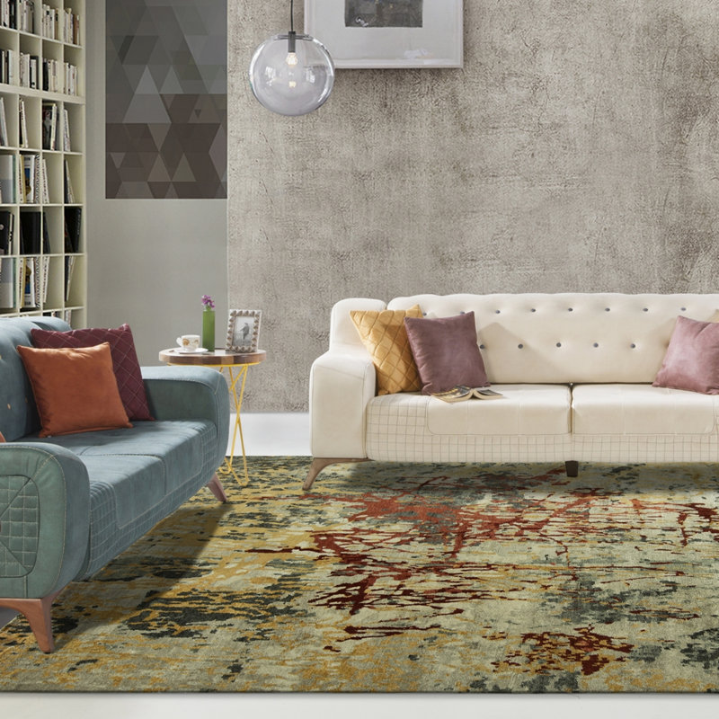 Hand Knotted Area Rug, Rectangle 3' x 5'