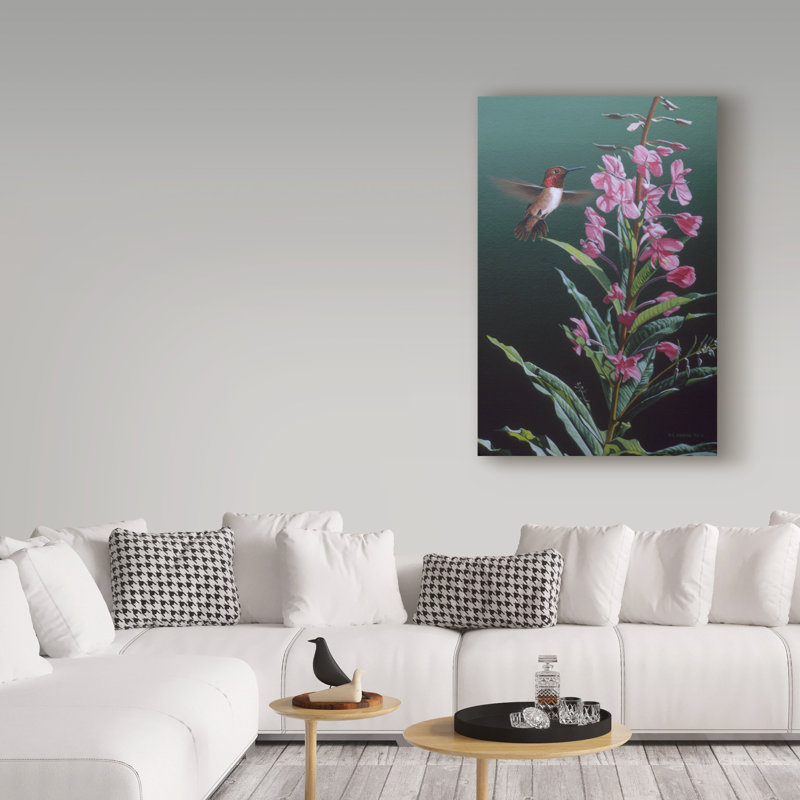 «Fireweed» d'Etelca, impression sur toile tendue, H 24 po x l 16 po x P 2 po
