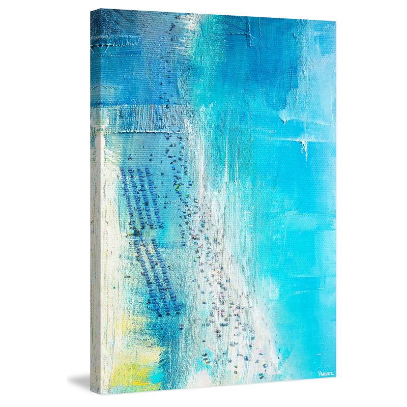 « aqua beach » par parvez taj,, reproduction sur toile tendue, H 60 po x l 40po x P 1,5 po