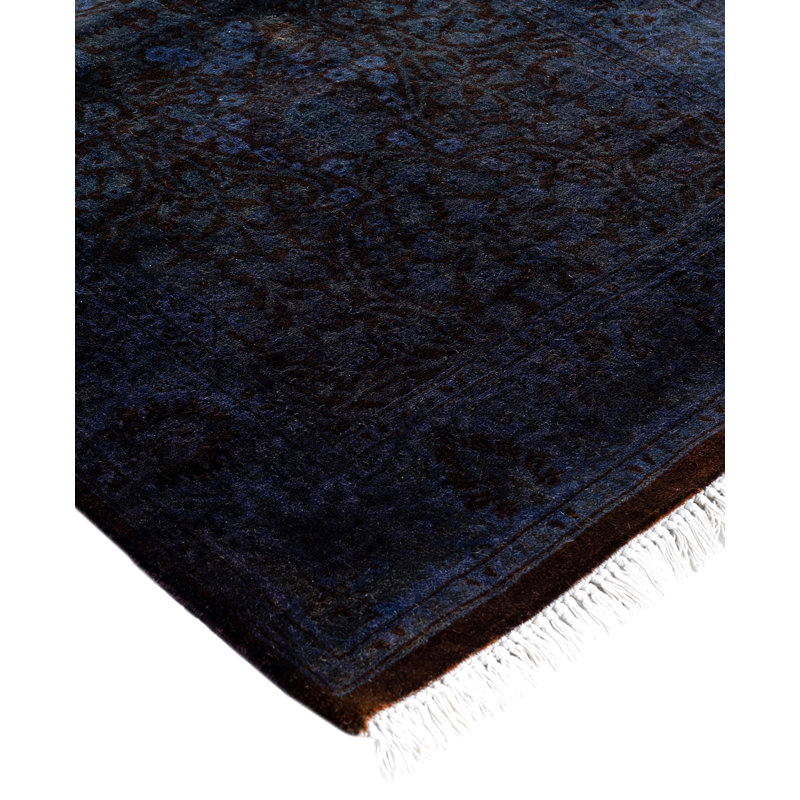 Overdyed One-of-a-Kind 2' 7" X 16' 6" Hand Knotted Area Rug