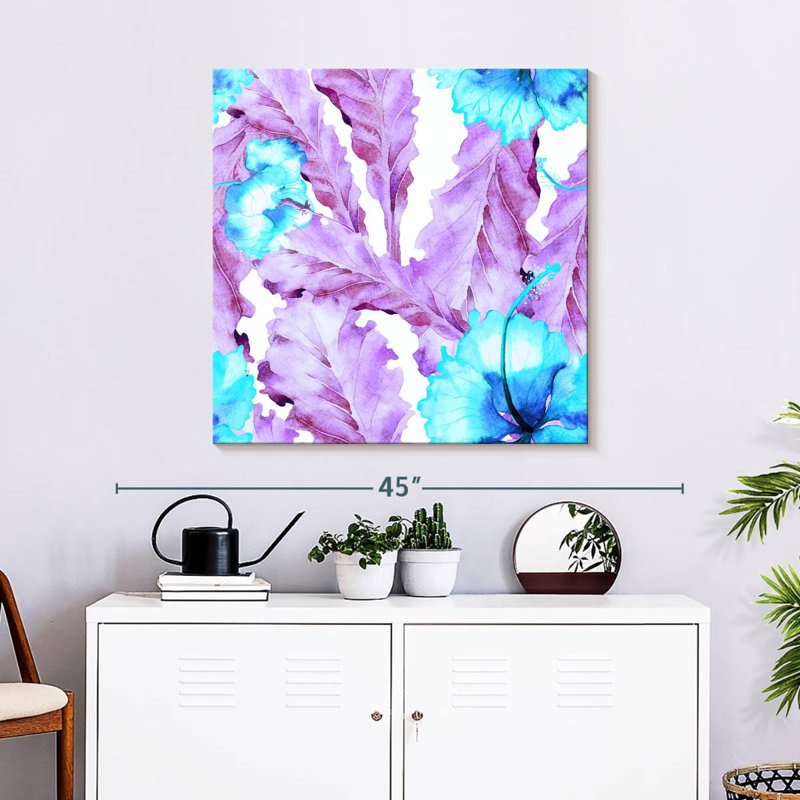Hibiscus mauve et bleu Kerner, H 30 po x l 30 po