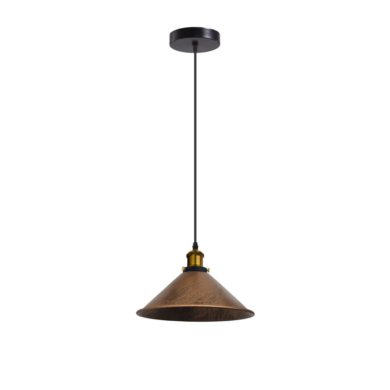 Modern Industrial Cone Pendant Light | Adjustable 1-Light Ceiling Fixture for Kitchen Islands, Dining Areas & Hallways, No