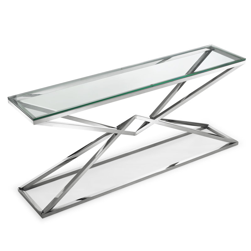 Mattia 70.87'' Glass Top Console Table