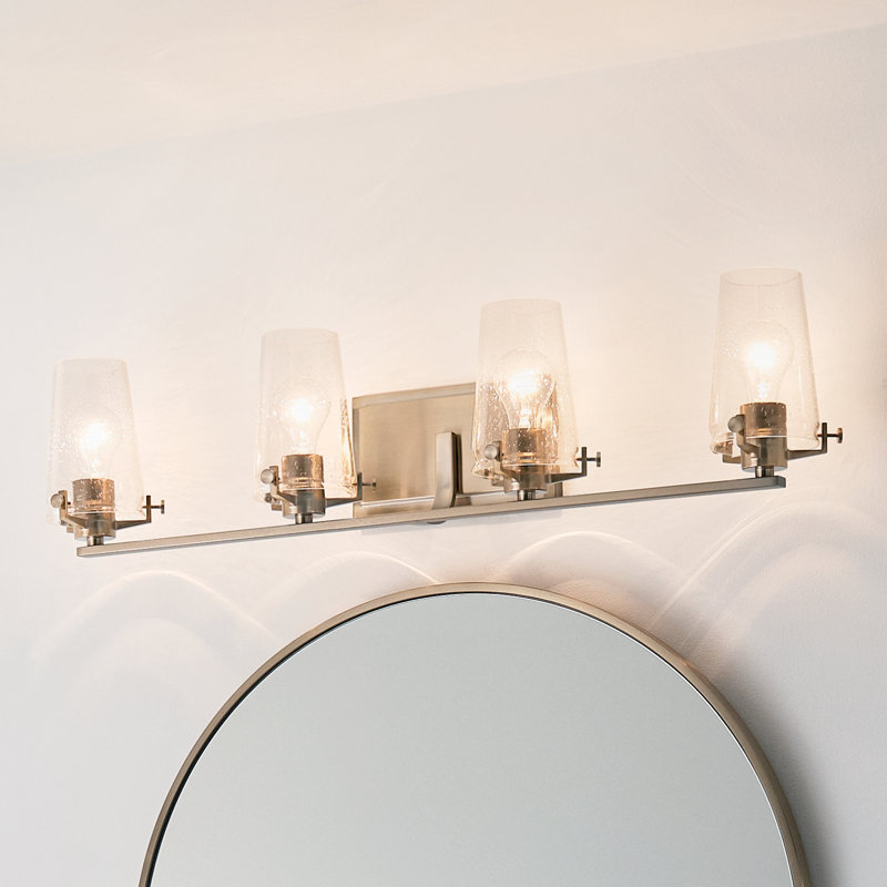 Éclairage pour salle de bain 4 lumières Viran, Champagne champagne