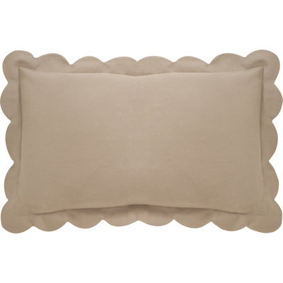 Circee Ruffled Feather Reversible Throw Pillow