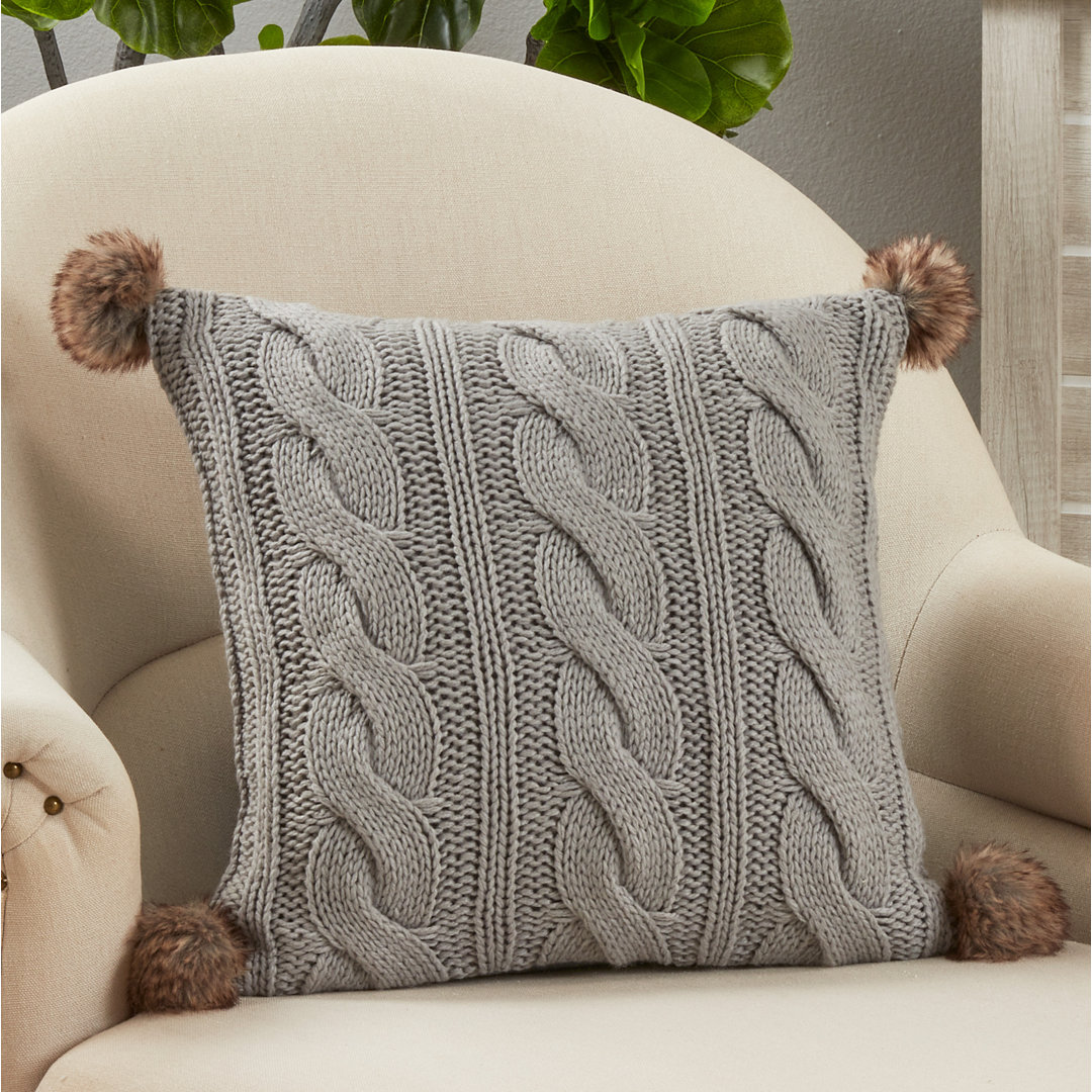 Aralia Square Pillow Cover & Insert Saro 