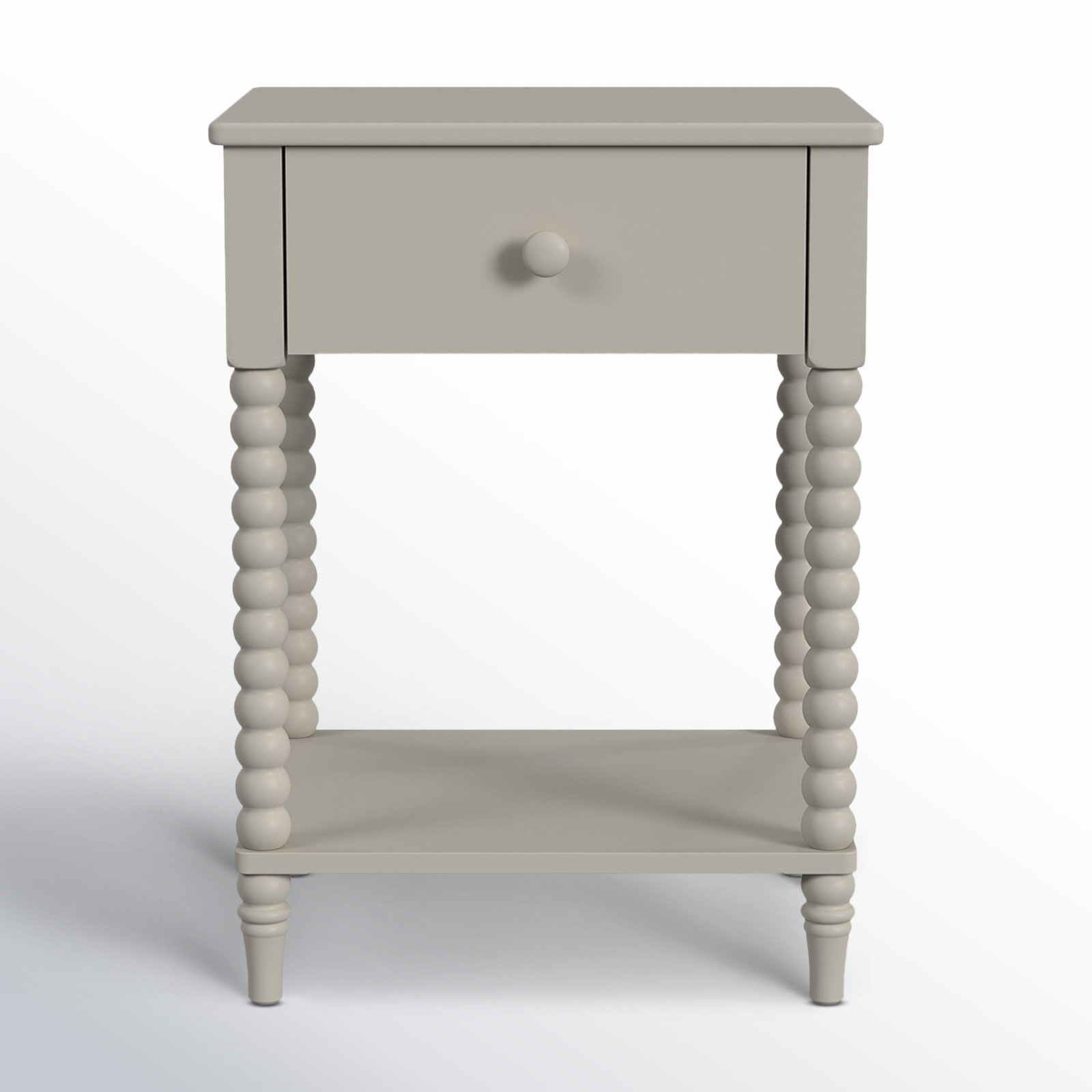 Benbrook 1-Drawer Mahogany Nightstand, Gray