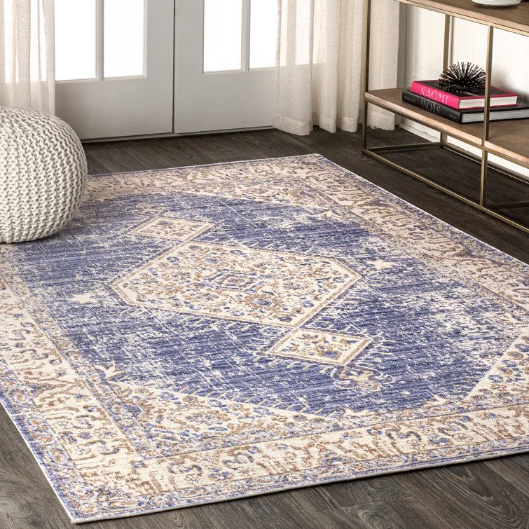 Mordecai Modern Tribal Medallion Lavender/Gray Rug