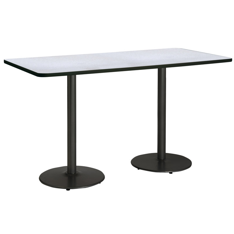 Mode Breakroom Table, Crisp Linen, 42" H x 72" L x 42" W, Black