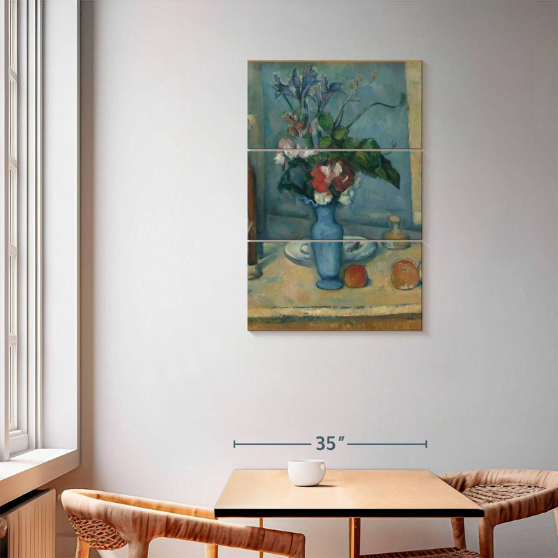 Harnek le vase bleu, H 57 po x l 36 po