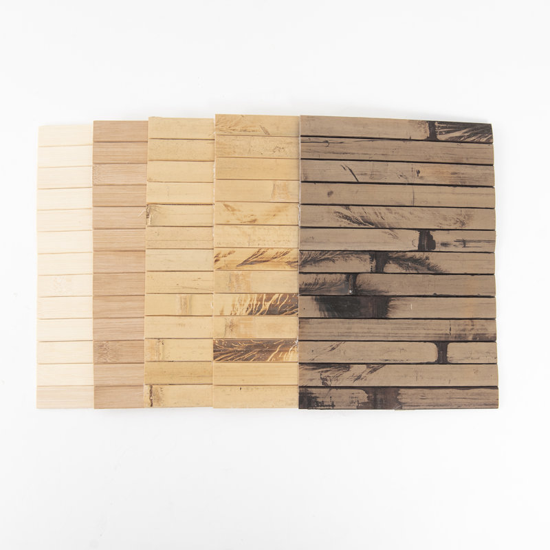 Panneau mural en bambou naturel Art3d 48 po x 96 po pour la décoration murale de salon, chambre à coucher