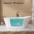 67'' Acrylic Freestanding Bathtub,Deep Soaking Bathtub