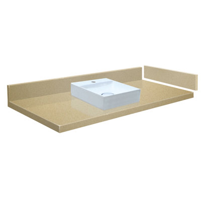 Rachel 33.75'' Granite Single Bathroom Vanity Top with Sink