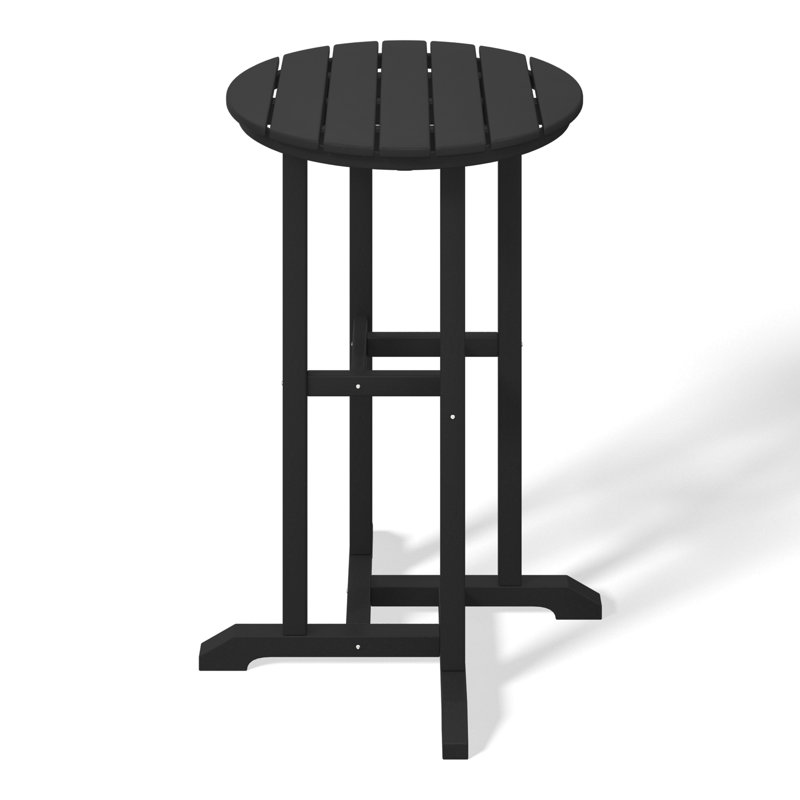 Laguna Round Outdoor Bar Table, Black