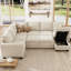 Canapé-lit modulaire en L avec repose-pieds Shavera-1443747864