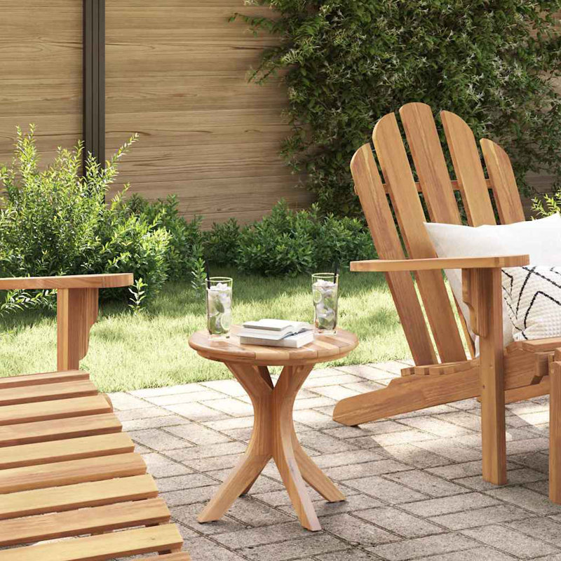 Table d'appoint vidaXL en bois de teck massif brun 15,75 x 15,75 x 16,14