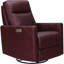 Fauteuil inclinable oscillant en cuir Ashby-104707245
