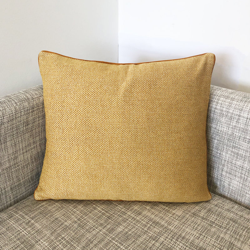 Zena Lumbar Pillow Cover & Insert, Mustard