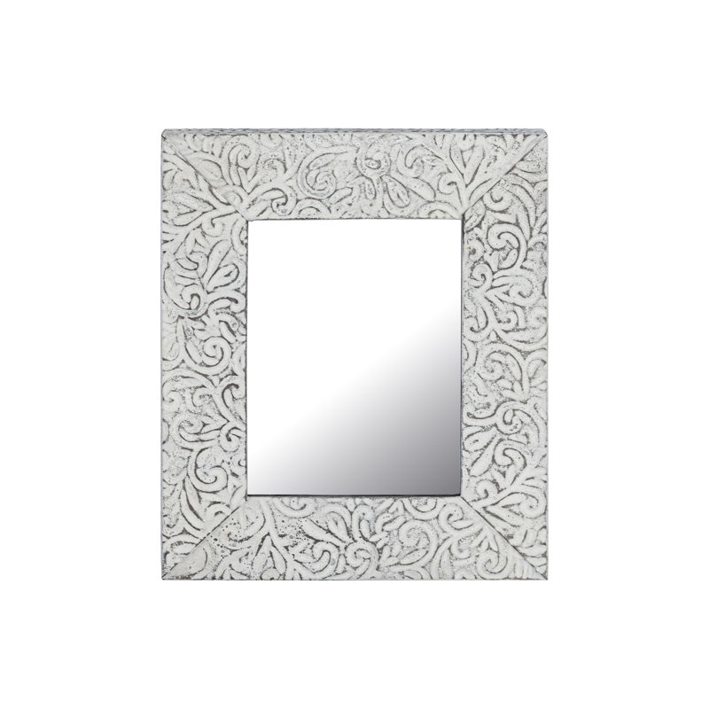Gray Iron Antique Mirror Medium, 11.25" x 9.25"