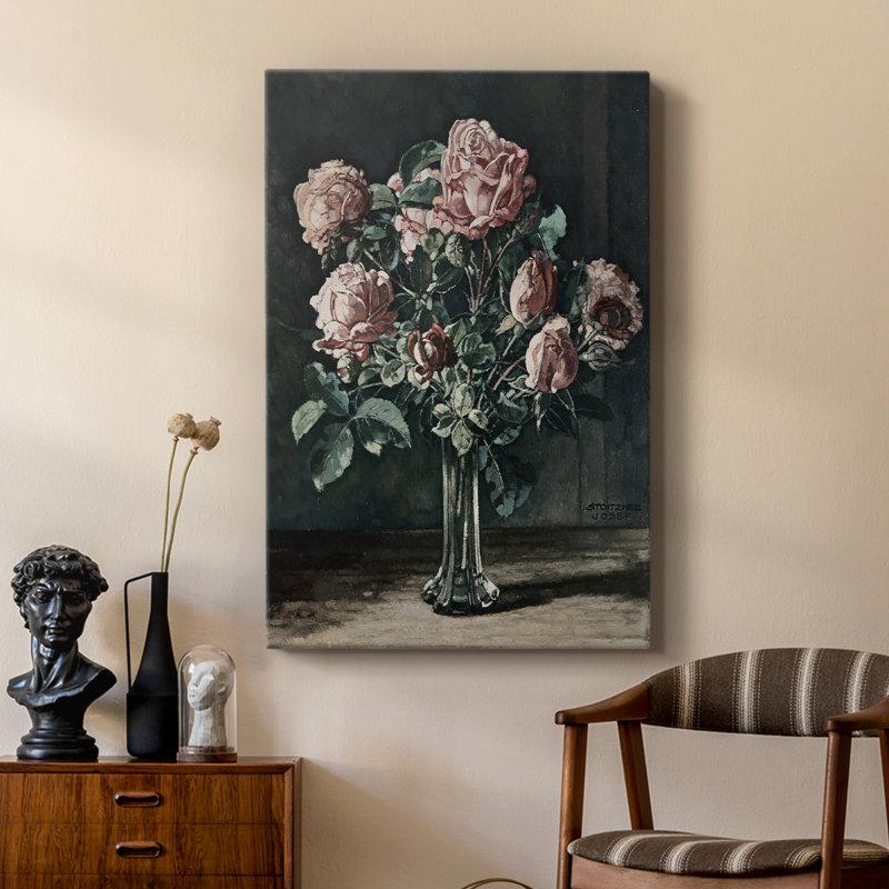 Imprimé floral rétro CCXV - galerie Cavas sur mesure, H 48 po x l 32 po