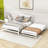 Full Size Platform Bed with Adjustable Trundle-1265971821