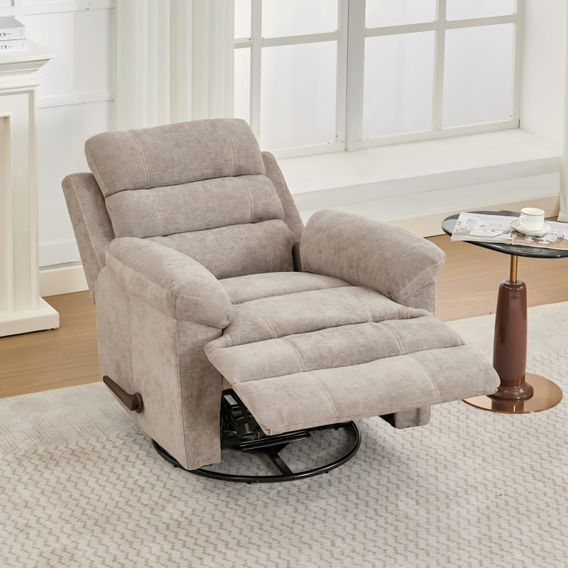 Fauteuil inclinable et pivotant Totianna, Marron clair