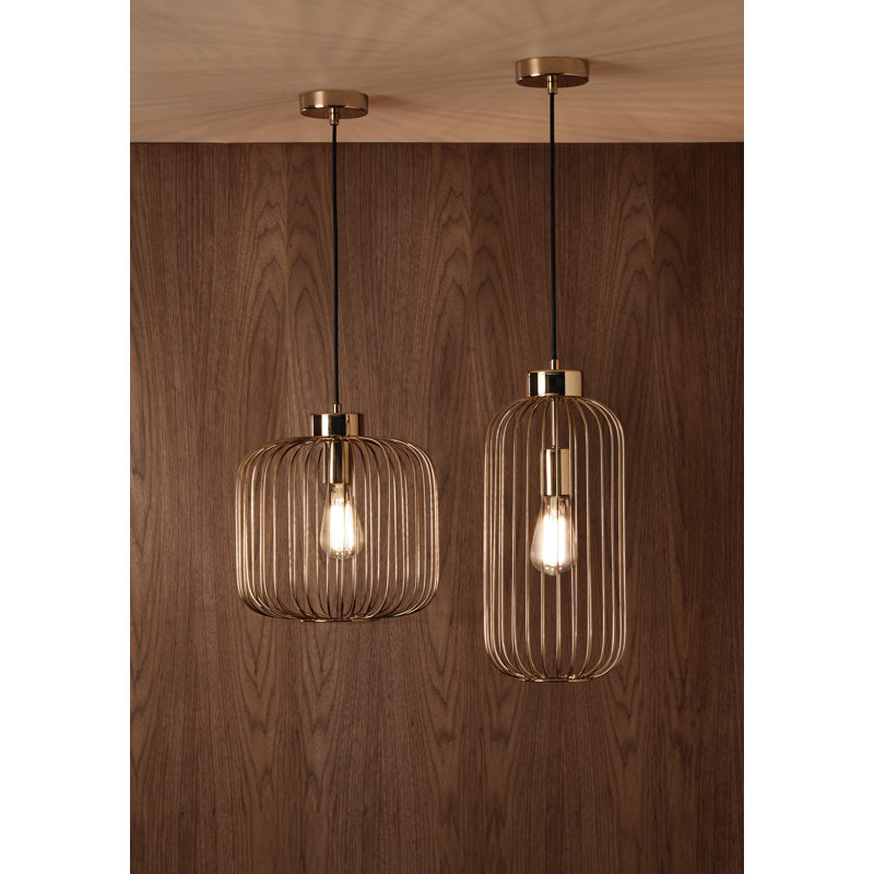 Reposa 1 - Light Gold Cylinder Pendant