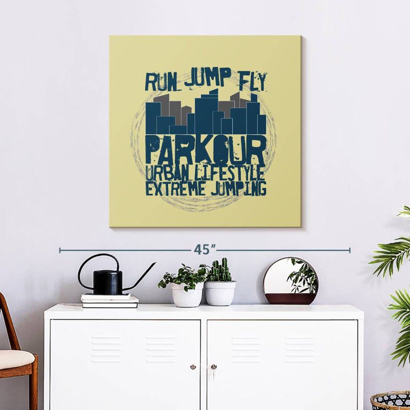 Urban Parkour typographie, H 30 po x l 30 po