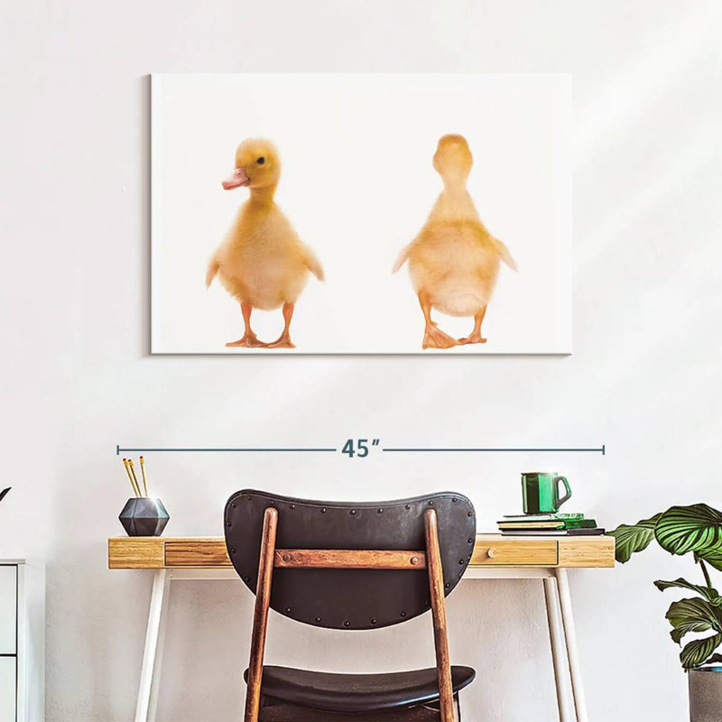 Portrait de canard à l'avant et à l'arrière, H 26 po x l 39 po