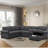 Nazlije Upholstered Pull-Out Sleeper Sectional Chaise with Storage-501392145