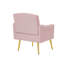 Fauteuil en velours avec pieds en métal