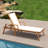 2 Pcs Outdoor Chaise Lounge With Adjustable 5-position Backrest Solid Wood Frame-354203448