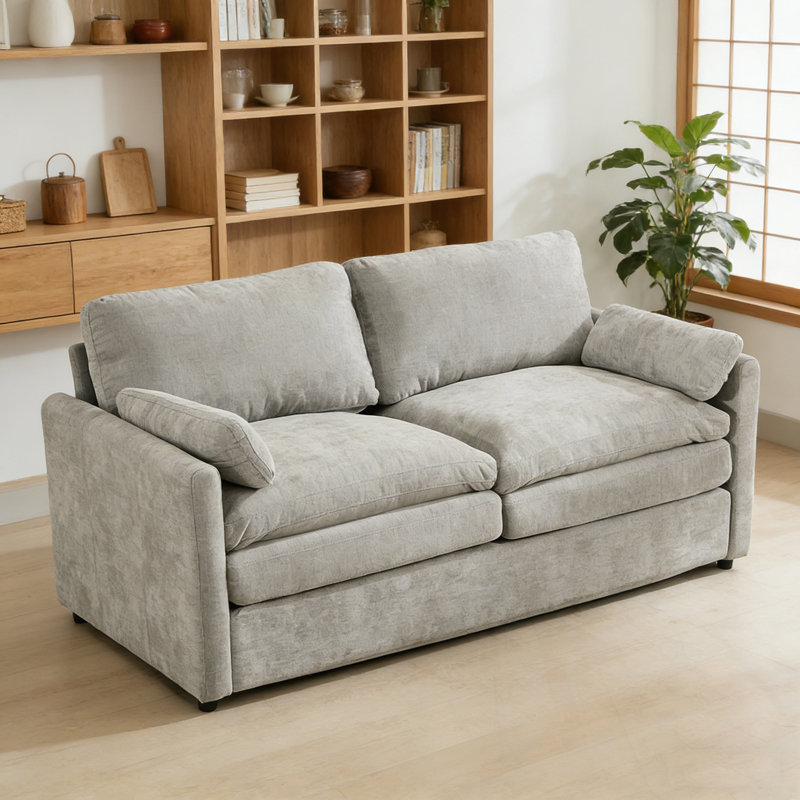 Causeuse rembourrée Cozy, Light Grey