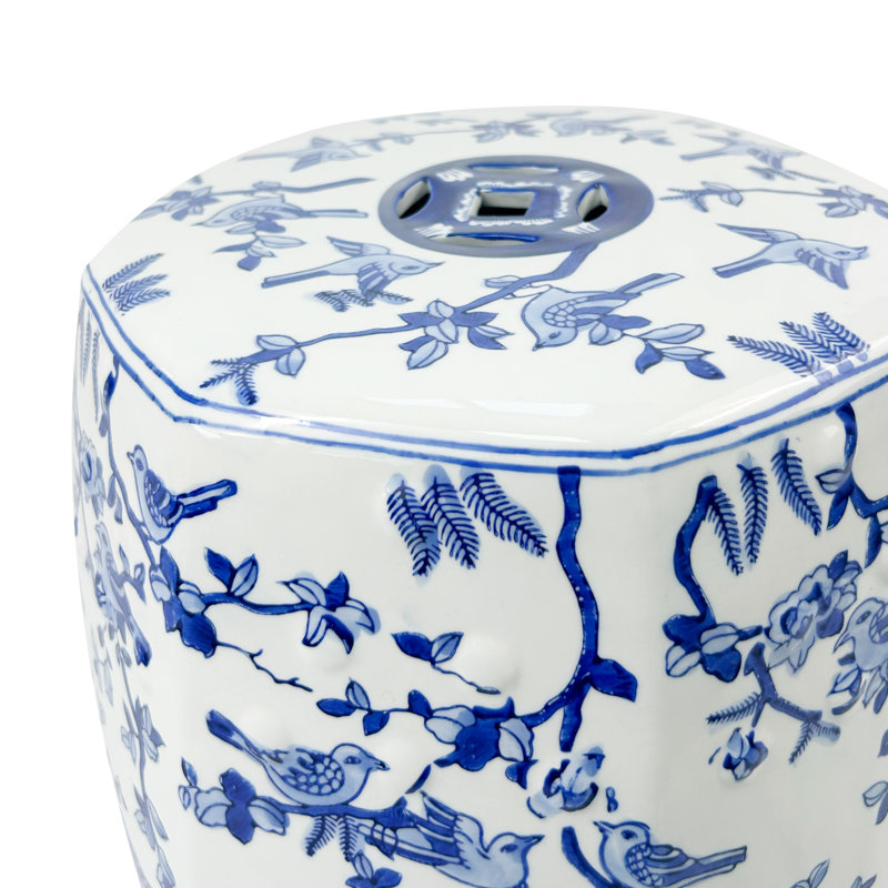 Neoclassical style ceramic stool