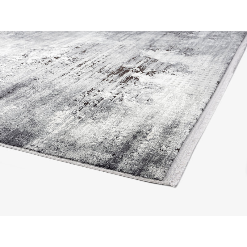 Tapis abstrait gris, Rectangle 8 pi 9 po x 11 pi 9 po