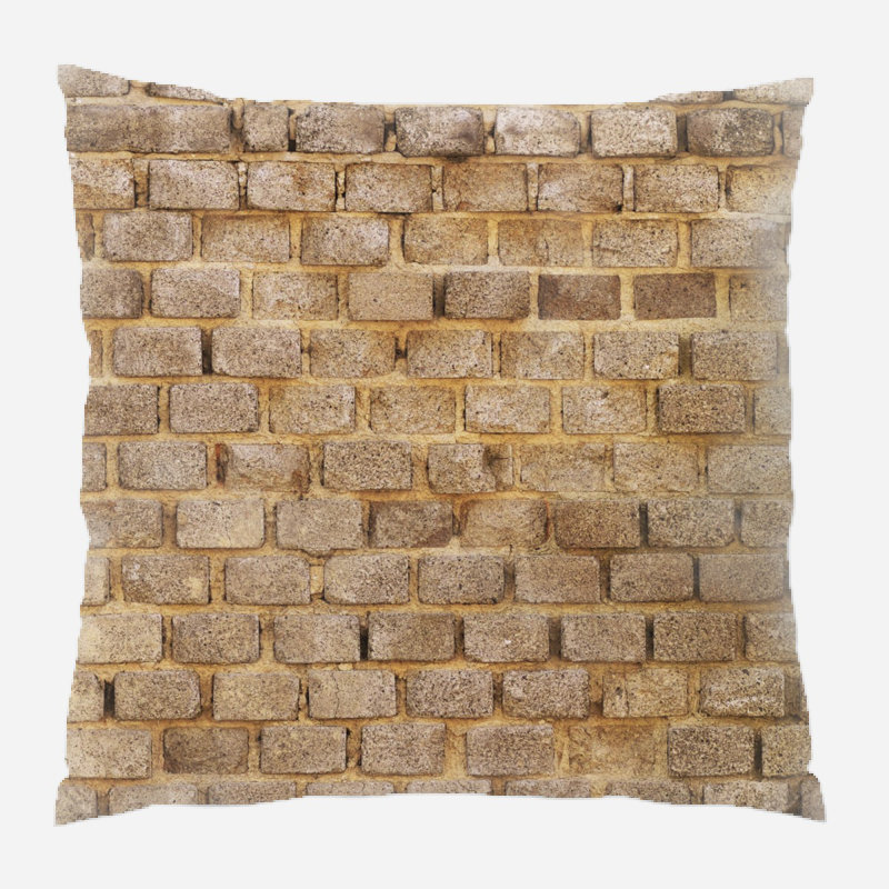 Coussin en brique de sable lime Mcmullan, Microsuède, Intérieur