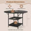 Round Metal Base Dining Table