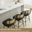 Swivel Upholstered Counter Stools With Rattan Back-970377917-970377913