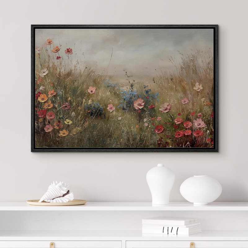 «Wildflower Whispers, campagne rustique, paysage naturel, sérénité, détente, calme, art de chambre à coucher rétro», sur