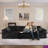 Vivianna 118.2 "W Fully Compressed Cloud Sofa, Corduroy Fabric, Deep-Seat Style, Removable Cushions, No Assembly Required-2108008079
