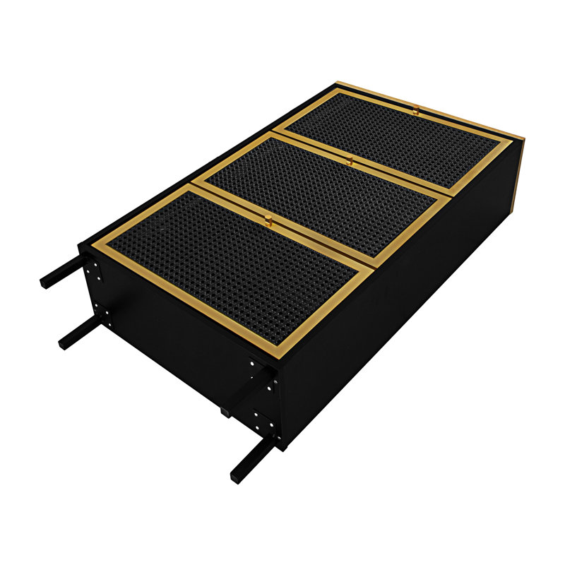 3 Metal Door Shoe Rack, Black