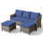 3 Pieces Patio Furniture Sofa Set-Outdoor Wicker Patio Furniture With Ottomans And All-Weather Patio Conversation Set For Backyard Porch Garden-603186315-603186304