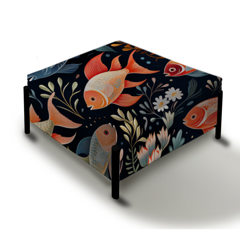 Barrister - Animal Print Large Square Ottoman