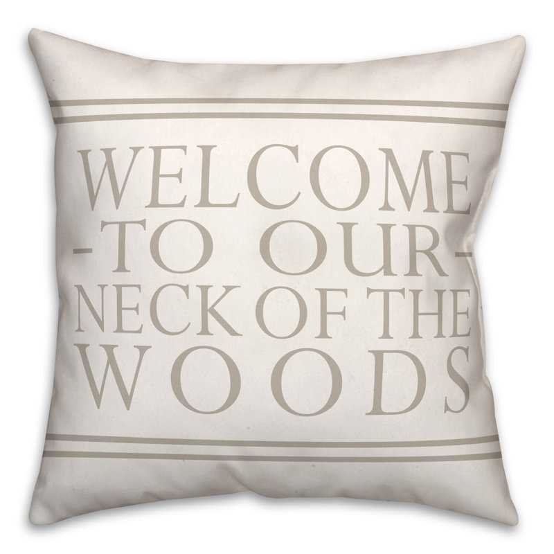 Housse d’oreiller carrée et insert welcome, Blanc
